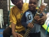 With a young fan at Goodmayes Library